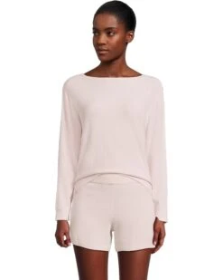 Barefoot Dreams Cozychic Ultra Lite® Boatneck Pullover and Short Set | Sweaters