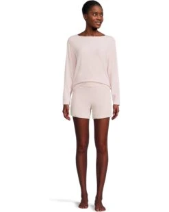 Barefoot Dreams Cozychic Ultra Lite® Boatneck Pullover and Short Set | Sweaters -Bernardo Store 61RCVzlZLKL. AC SR736920