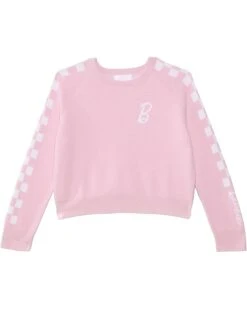 Barefoot Dreams Kids CozyChic Ultra Lite® Youth Checkered Barbie Pullover (Little Kid/Big Kid) | Hoodies & Sweatshirts