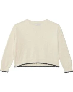 Barefoot Dreams Kids Cozychic Ultra Lite® Youth Scalloped Pullover(Little Kid/Big Kid) | Sweaters