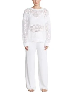 Barefoot Dreams Sunbleached Open Stitch Pullover | Sweaters