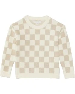 Barefoot Dreams Kids CozyChic® Youth Cotton Checkered Pullover (Little Kid/Big Kid) | Sweaters