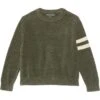 Barefoot Dreams Kids Cozychic Ultra Lite® Youth Pullover W/ Contrast Stripes(Little Kid/Big Kid) | Sweaters